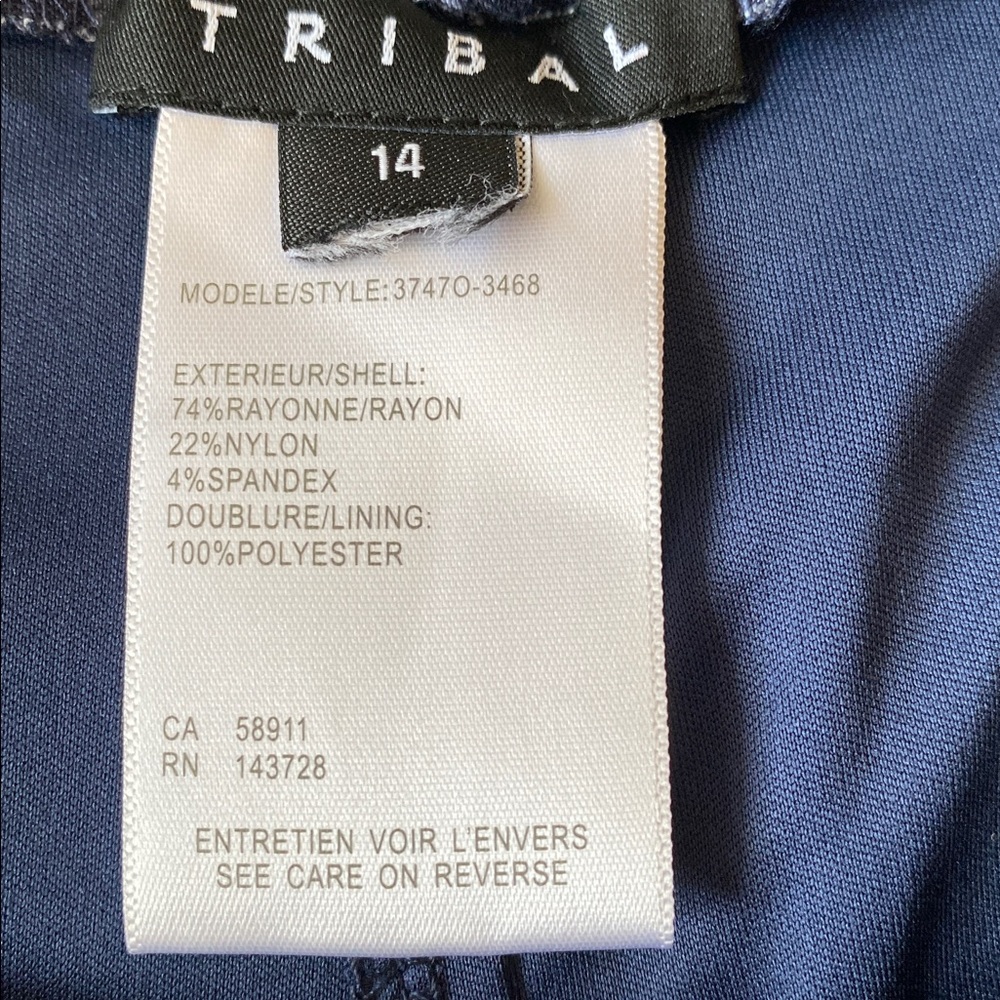 Tribal Women's Navy Leaf-Print Skorts - Picture 5 of 8